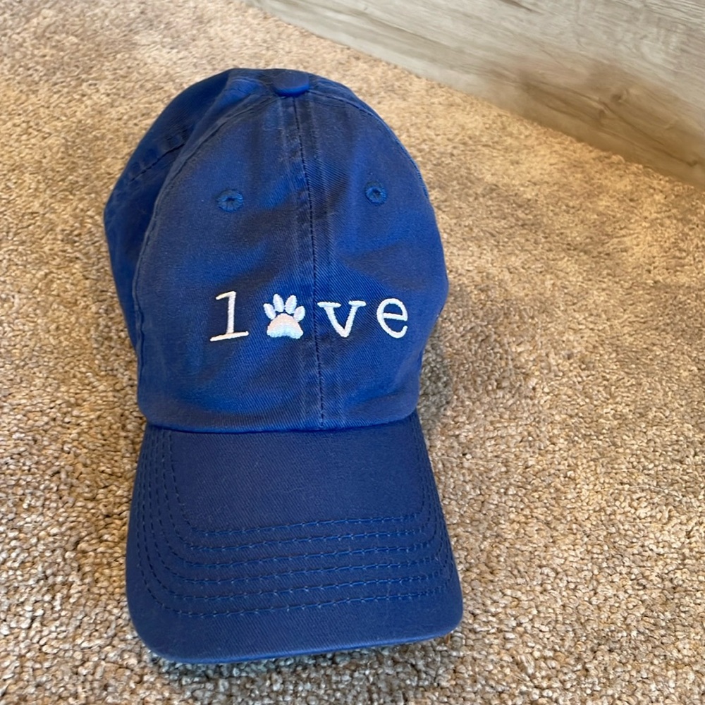 Open Road Brands blue baseball cap. “Love” is embroidered. OS.